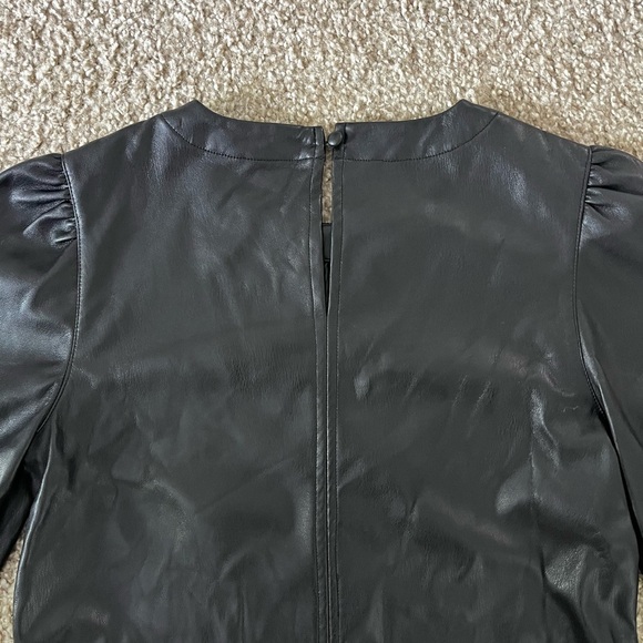 BB Dakota by Steve Madden Black Faux Leather Top - Picture 4 of 6